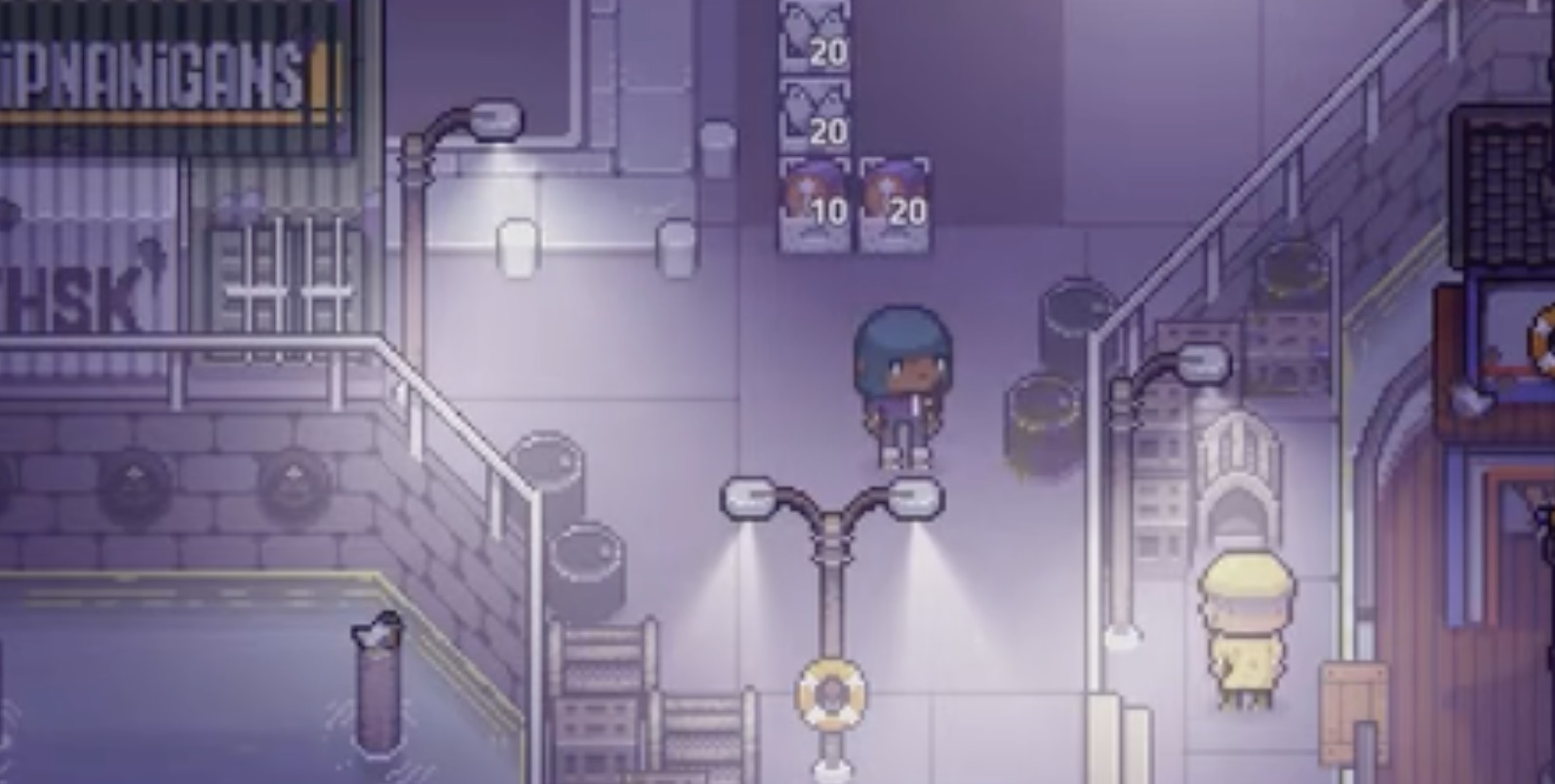 Cleaning Yuming's boat to help during his difficult time